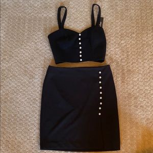 Lulu’s black two piece skirt set